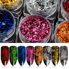 1 коробка, 0,2 г, металлический зеркальный ногтевой порошок, супер блеск для ногтей, красный, серебристый, золотой, для маникюра, для дизайна ногтей, блеск, хромированная пыль, украшение