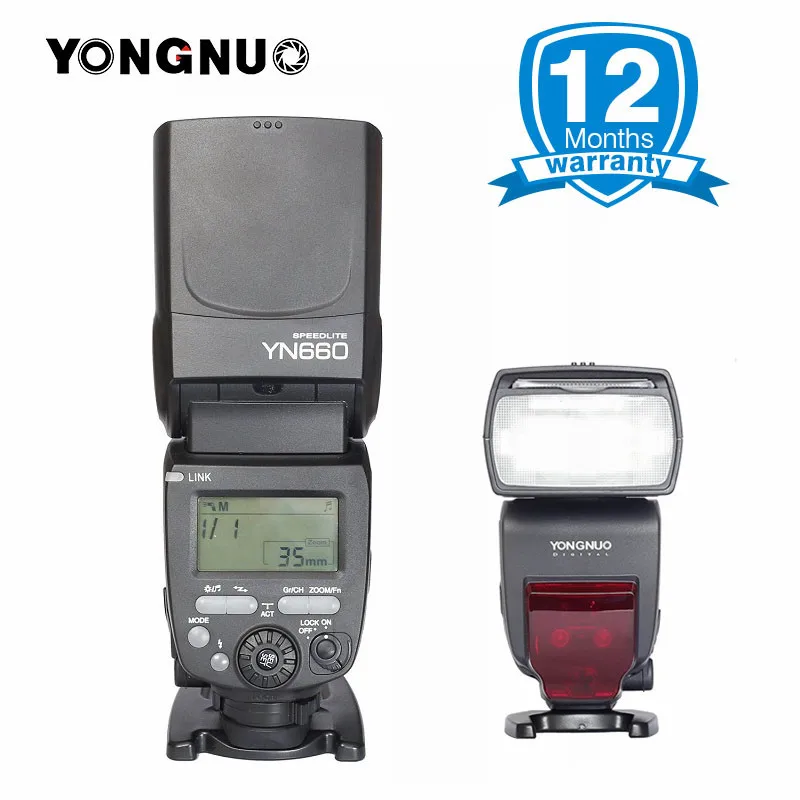 

YONGNUO YN660 Wireless Flash Speedlite GN66 2.4G Radio Master+Slave for Canon Nikon Pentax for RF603 RF605 YN560IV YN560III