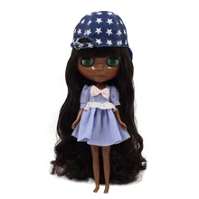 Fortune days factory blyth кукла супер черный тон кожи темная кожа длинные черные волосы 280BL950 нормальная тело 1/6 30 см