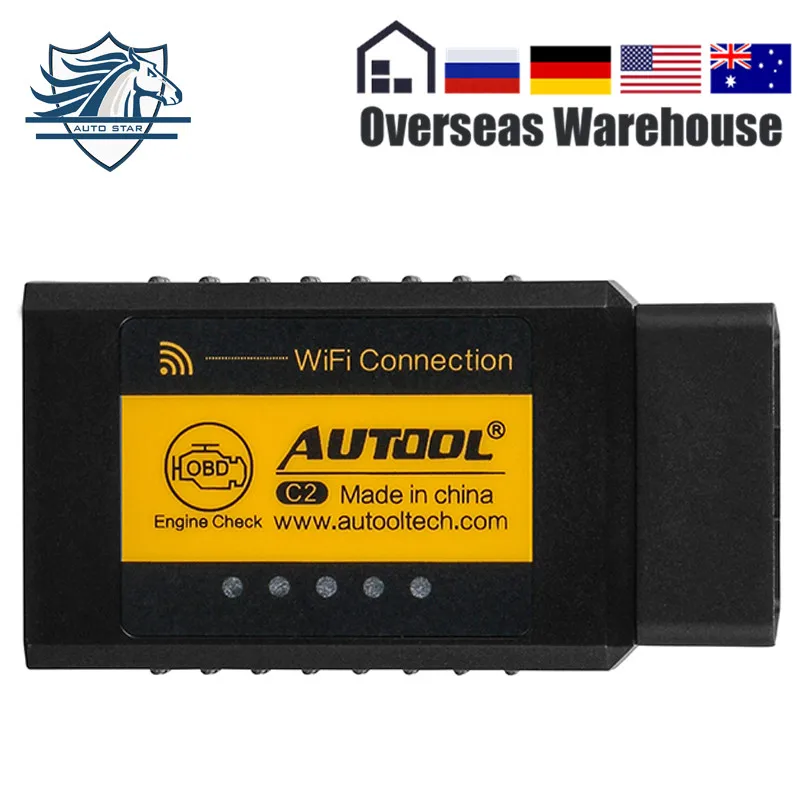 C2 недавно V1.5 elm327 Wi Fi OBDII Obd2 Ios Автомобильный сканер с диагностическим интерфейсом