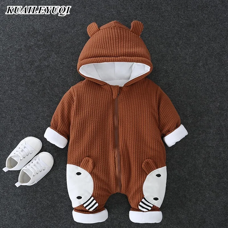 

2019 New born Autumn Winter coat Jumpsuit Baby costume rompers clothing Snowsuit Boy Warm Romper Cotton Jacket Girl Snow clothes