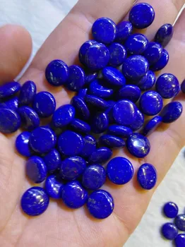 

AA grade - 12PCS- Natural Blue lapis lazuli gemstone round cab cabochon genuine lapis stone 10mm