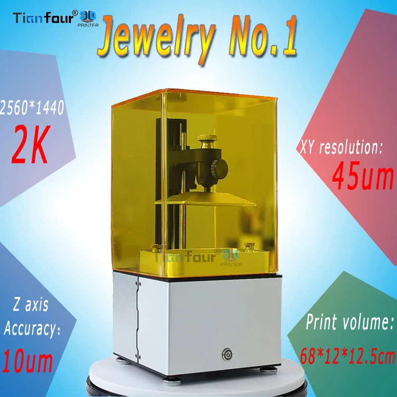 

Tianfour new Jewelry No.1 UV SLA/DLP/LCD 3D printer 2k 45um high resolution Suitable for jewelry dentistry photon