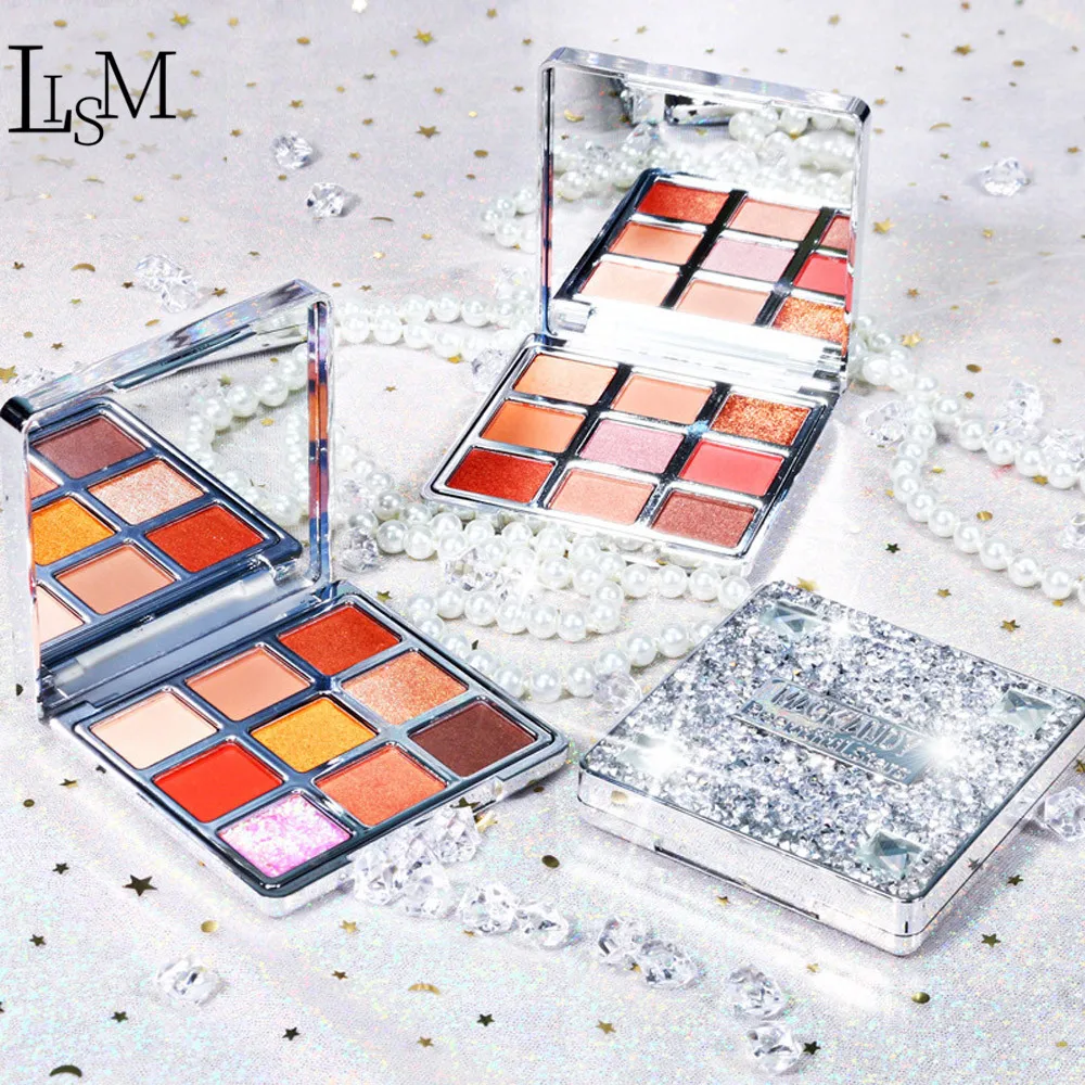 

2019 New Galaxy Quicksand Eye Shadow Palette Diamond Shine Pearlescent Waterproof Eye Shadow 9 Colors Rouge Powder Long-Lasting