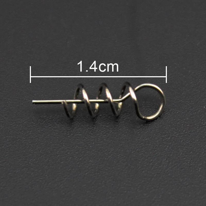 الشادوك الصيد 10 قطعة/المجموعة 1.4 cm 4.5 cm الفولاذ المقاوم للصدأ الربيع تويست قفل الصيد المسمار خنجر الصيد أدوات