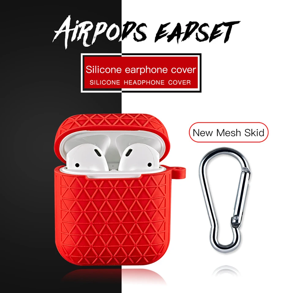 !ACCEZZ TWS Bluetooth Wireless Earphone Cover For Apple Airpods Earphone Case Portable Headset Accessories Covers With Keychain (1)