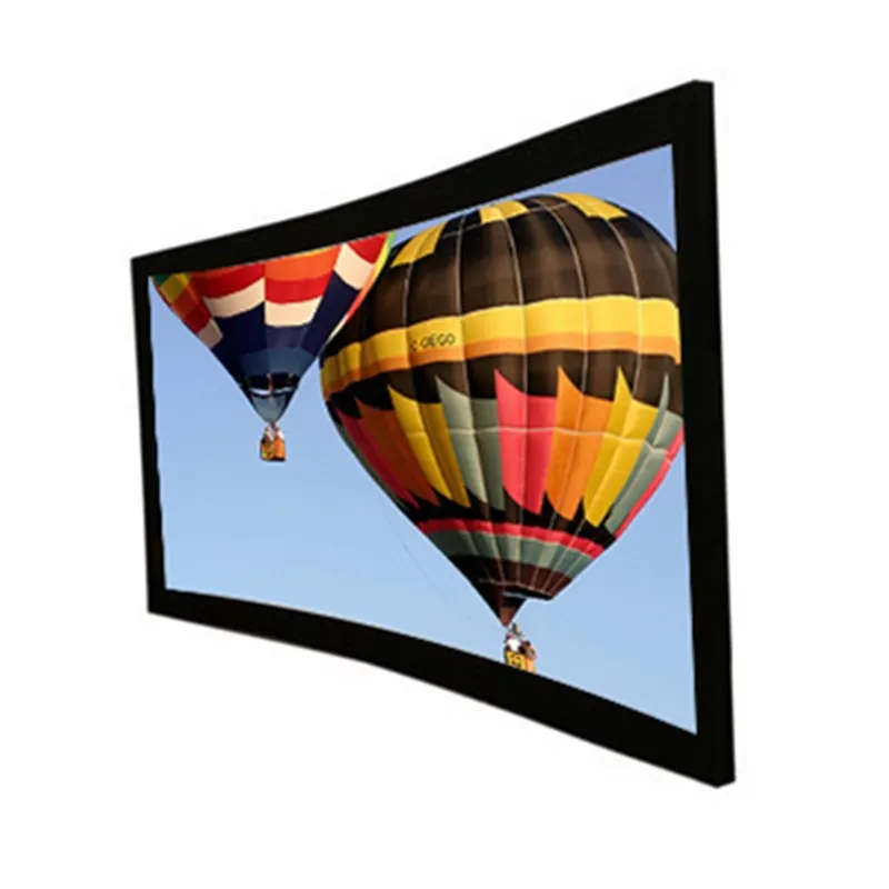 

HD 16:9 Aluminum Cinema Curved Fixed Frame Projector Screen with remote