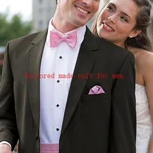 Индивидуальный костюм homme с лацканами прямоугольной формы для жениха смокинги лучшие мужские для шаферов костюмы для выпускного вечера мужские свадебные Мужские костюмы(пиджак+ брюки+ галстук