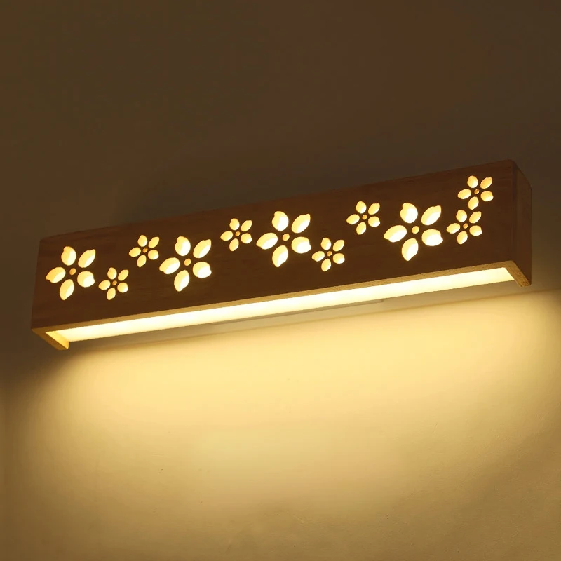 

Creative simple bedside lamp Nordic balcony corridor wall lamp warm solid wood bedroom lamp couch Tami wall lamp