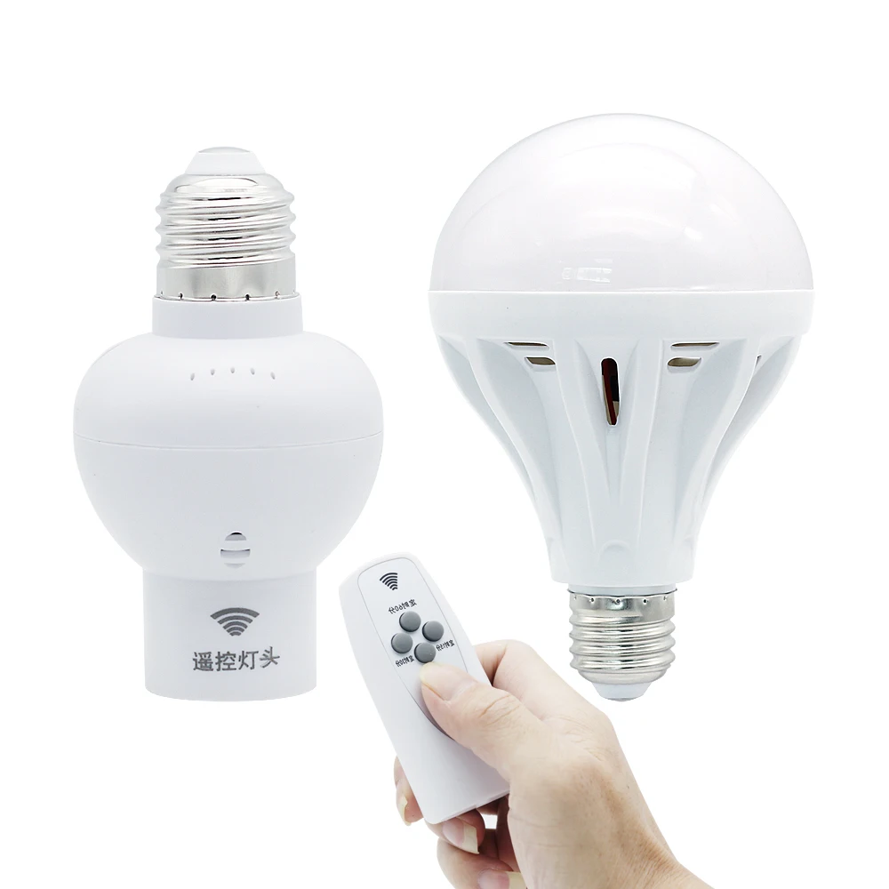 

Newest E27 Wireless Smart Remote Control Lamp Holder Support Dimming & Timing for AC85-265V LED Lamp Night Lights