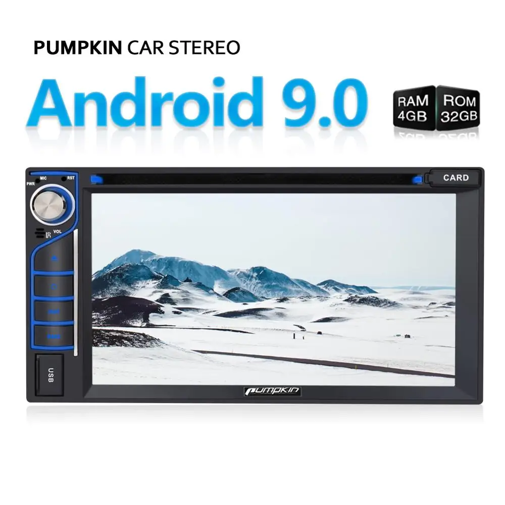 Тыква 2 Din 6 "Универсальный Восьмиядерный Android 9 0 GPS автомобильное радио RAM 4G ROM 32G