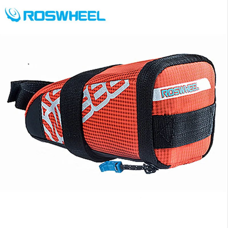 ROSWHEEL горный велосипед сумка Велоспорт велосипедное седло Хвост заднего сиденья водостойкие сумки для хранения аксессуары высокой емкости - Цвет: Оранжевый