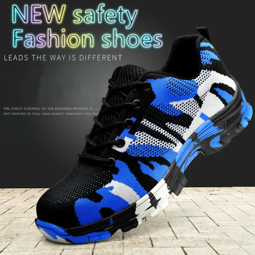 Летняя рабочая обувь дышащие защитные ботинки из нержавеющей стали браслет носок натуральная кожа обувь мужская повседневная защитная