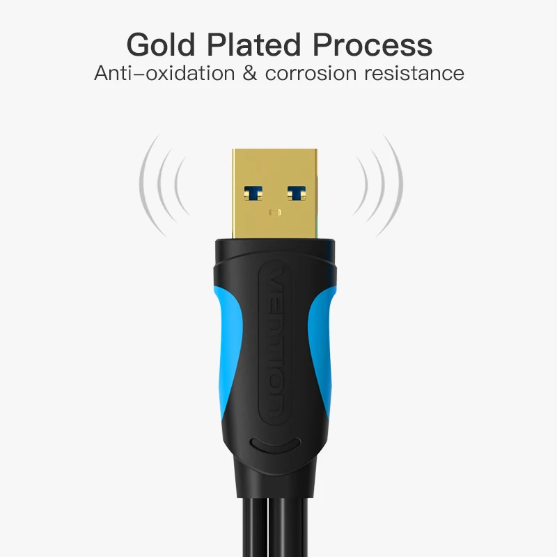 Vention Micro USB 3,0 Dual USB с кабелем питания папа-папа супер скорость 5 Гбит/с Синхронизация данных USB кабель для HD samsung телефон