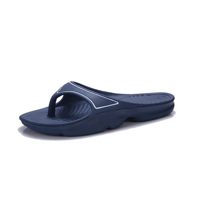 Высокое качество модные шлепанцы Мужские шлёпанцы для женщин обувь EVA Enject Спортивные Тапочки Летние сланцы легкий плюс размеры пляжные - Цвет: Синий