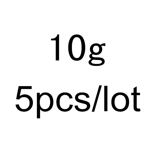 ALLBLUE 5 шт./лот, Вес Пули s, утонченность, вес падения 2,5 г/3,5 г/4,5 г/6,5 г/10 г/14 г, вес пули s, Клеммная Снасть - Цвет: 10g