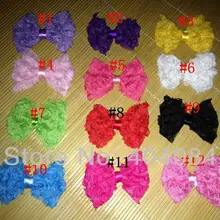 Пробный заказ головной убор мини шифон розы лук 12 шт./лот DIY повязка аксессуары для волос