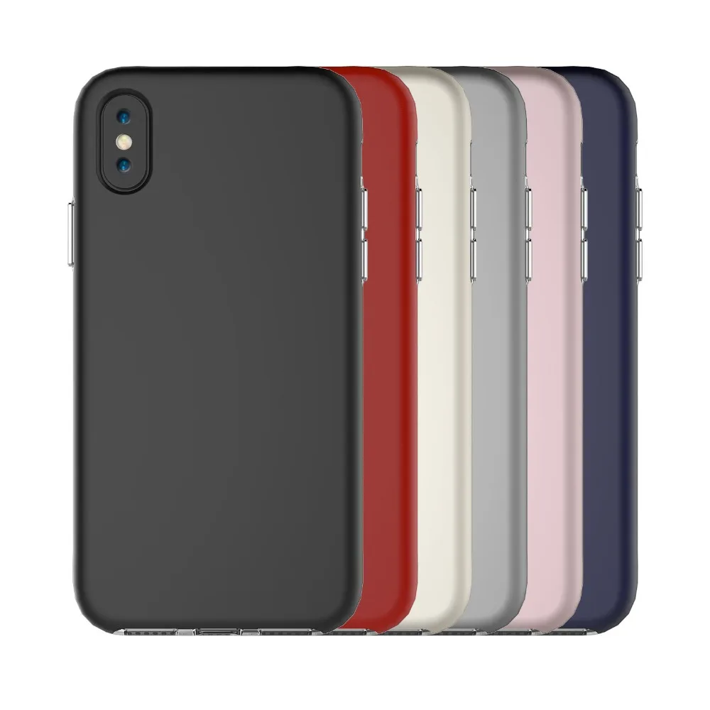 SjuzzyU Anti-knock Silicone Case For Apple iphone X Slim Transparent PC+TPU Phone Cover iphoneX coque funda |