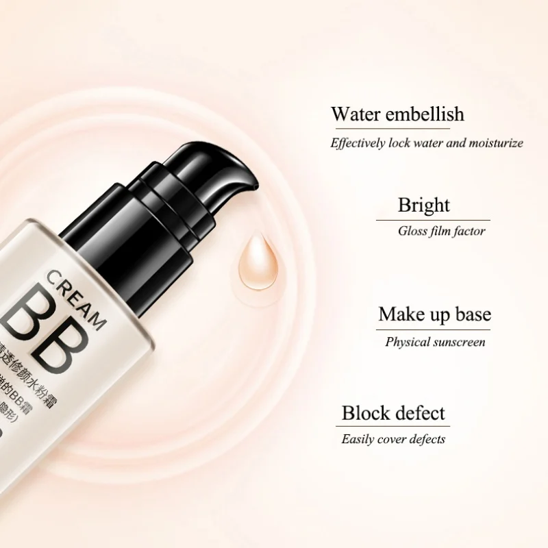 Натуральный BB крем для ухода за лицом, тональный крем, тональный крем для макияжа, отбеливающий праймер для лица, корейская косметика