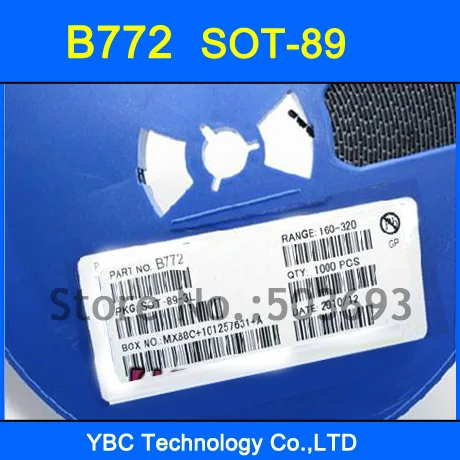 200 шт./лот SMD B772 PNP 40V3A10W полупроводниковый Триод СОТ-89