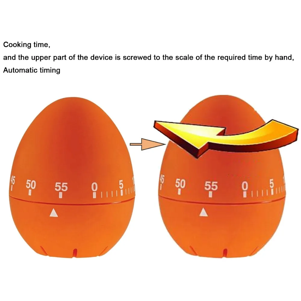 Оранжевый яйцо Кухня Пособия по кулинарии обратного отсчета Механическая сигнализация Нержавеющая сталь Новый