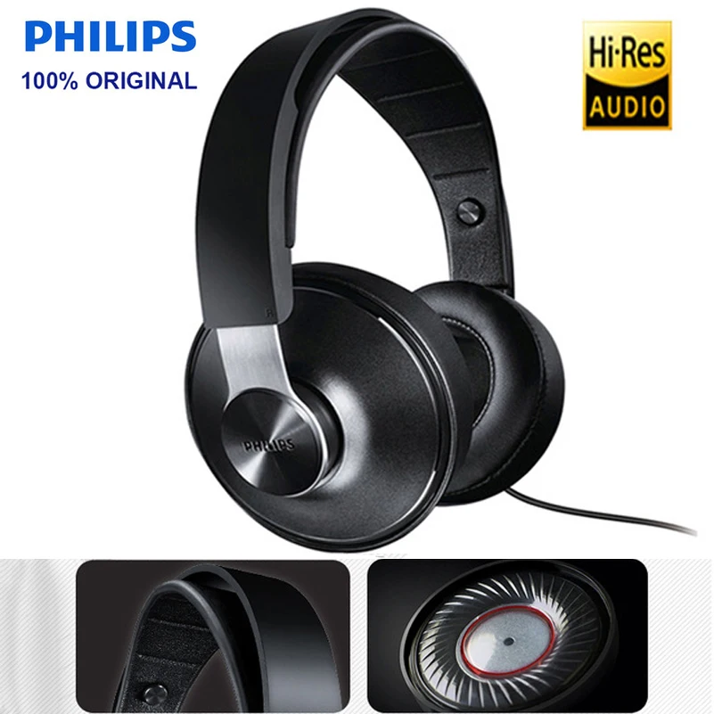 Philips SHP8000/10 HiRes наушники/HIFI наушники длинные провода регулятор громкости микрофон