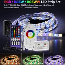 5 м 300 светодиодный s RGB сменный цвет 5050 Светодиодная лента RGB/RGBW/RGBWW гибкий светодиодный светильник+ пульт дистанционного управления+ 12 В 3 А адаптер питания