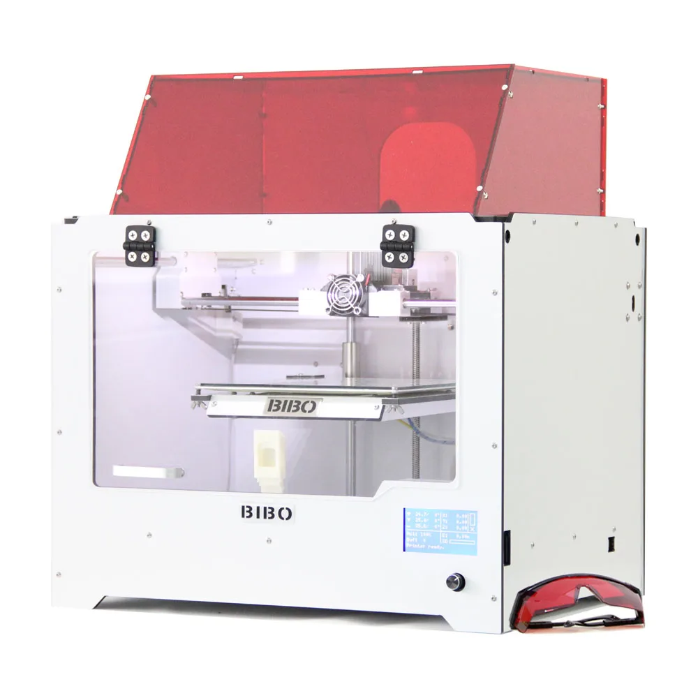 BIBO 3D Printer Cut Printing Time In Half Metal Frame Dual Extruders Laser Engraver Print Multiple Materials Not DIY