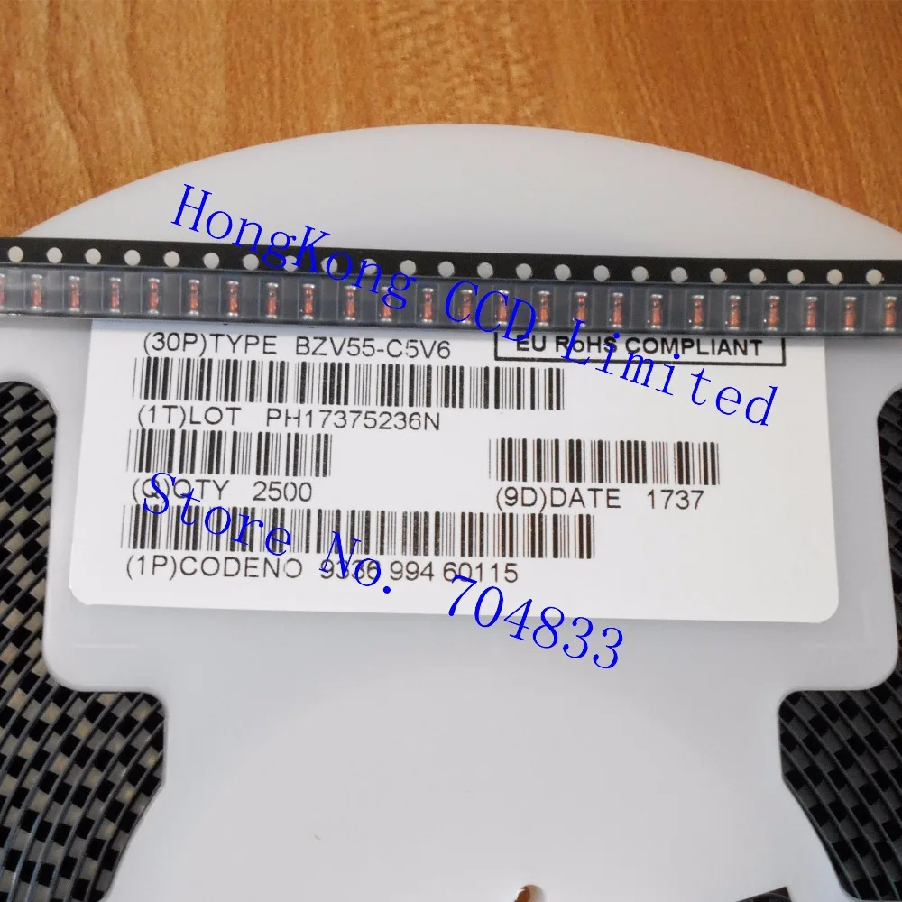 

2500pcs/lot BZV55-C5V6 5.6V 0.5W LL34