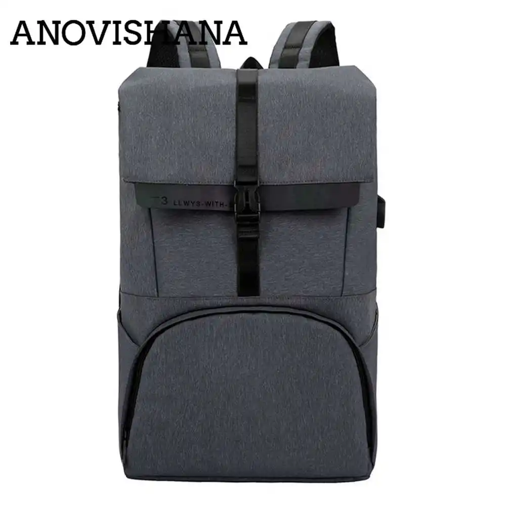 ANOVISHANA высококачественный мужской рюкзак с защитой от кражи USB 15 6-дюймовый для