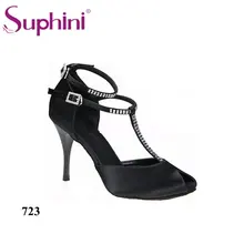 Suphini Top Selling Black Dance Shoe Classic Lady Salsa Shoes Woman Tango Latin Shoes Free Shipping