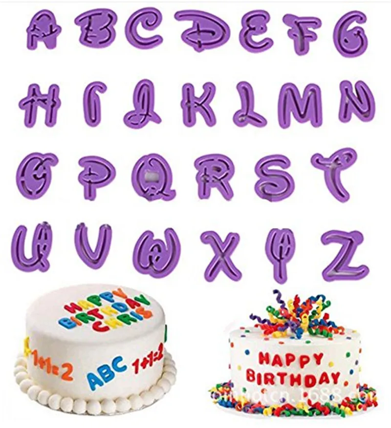 Алфавит цифры форма для торта формочка для печенья набор для выпечки помадка Инструменты для торта формочка для печенья Пластиковая форма для торта с буквами - Цвет: 5