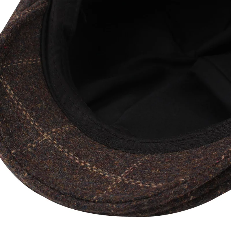 Casual Plaid Baby Beret Hat Classic Handsom Toddler Boys Caps Fashion Kids Beret Hat For Boys Spring Autumn Baby Boys Clothing (5)