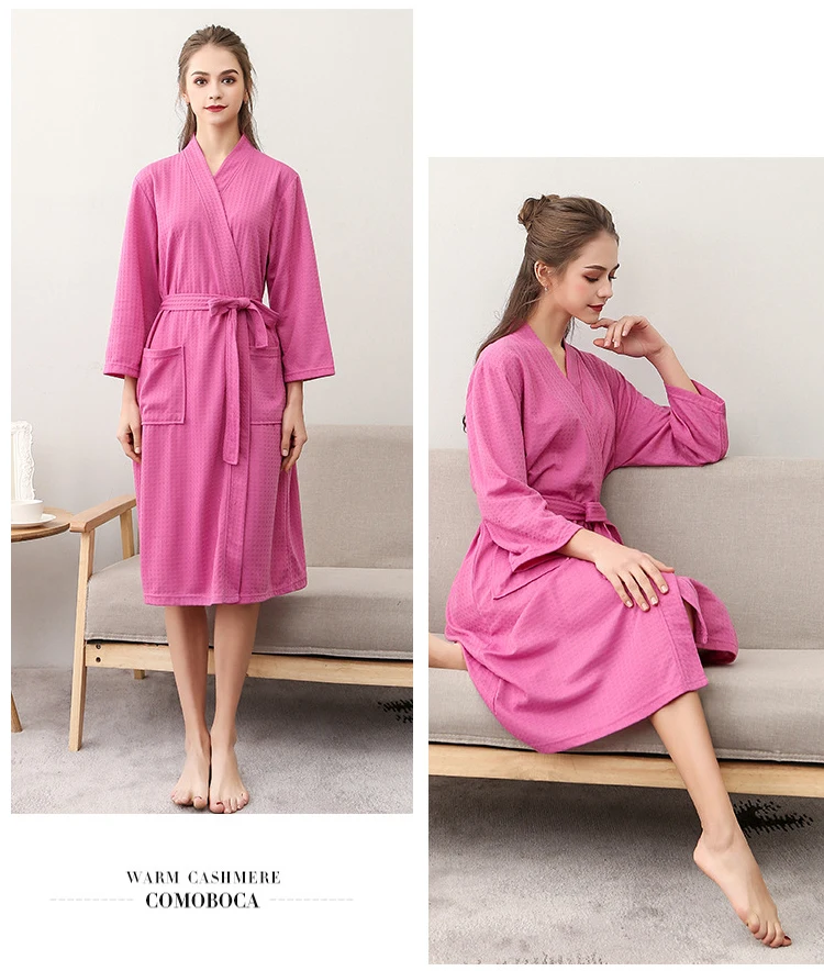 Men Woman Bathrobe Dressing Gown Plus Size M XL XXXL Lovers Summer Male Female Lounge Robes Nightgowns Couple Autumn Robe       6
