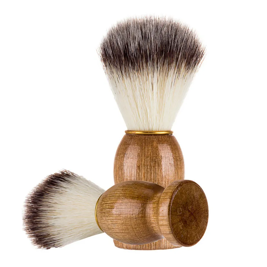 Maquillaje, 1 шт., Мужская щетка для бритья с медведем, лучшая щетка для бритья волос барсука, бритва с деревянной ручкой, парикмахерский инструмент, SE07
