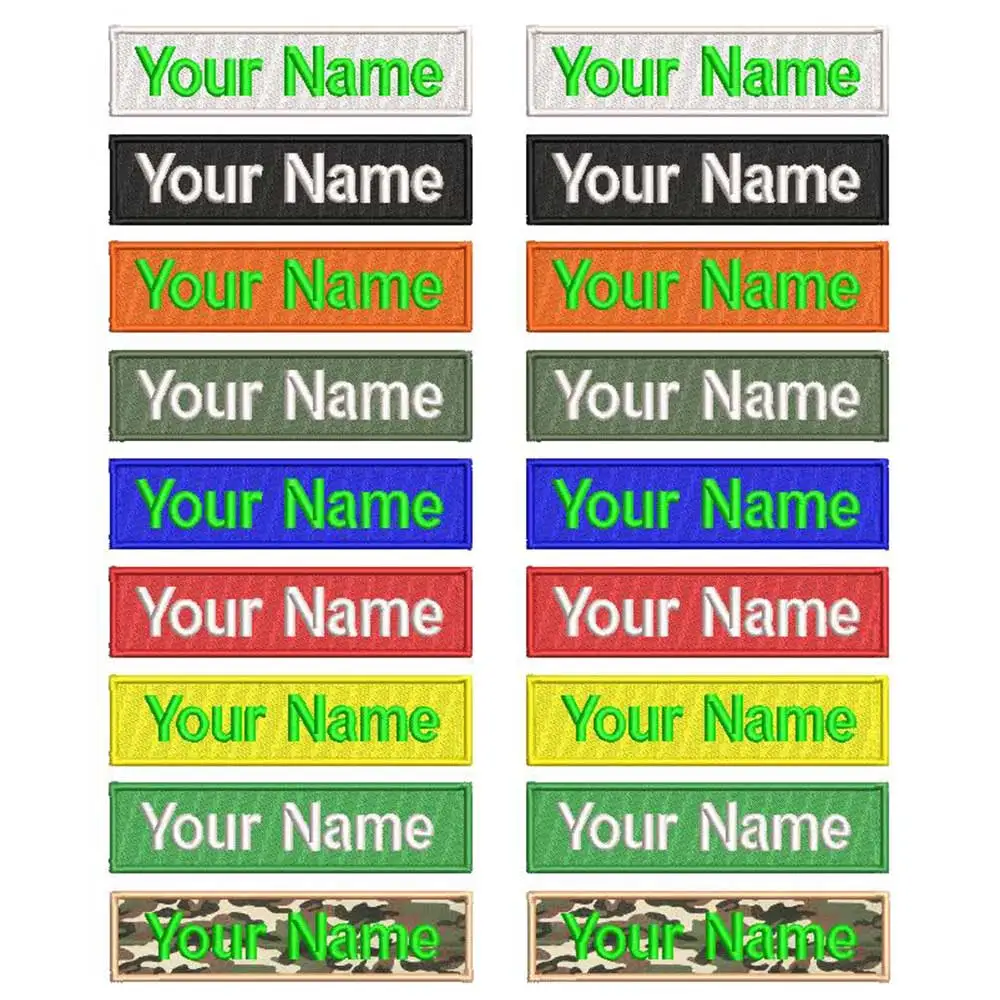 

Custom name patch glow in the dark effect embroidery badge Luminous thread