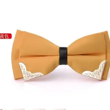 Необыкновенный темпера мужчины t чистого золота Flanger мужские Луки Свадьба Бизнес платье британской корейской татуировки галстук