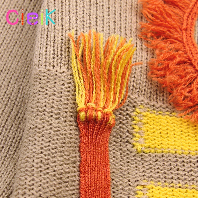 CieiK Knitted Baby Sweater Cartoon Lion Girl Winter Photography Clothes Spring Newborn Boys Kleding Cardigan Child meisje Kids  (5)