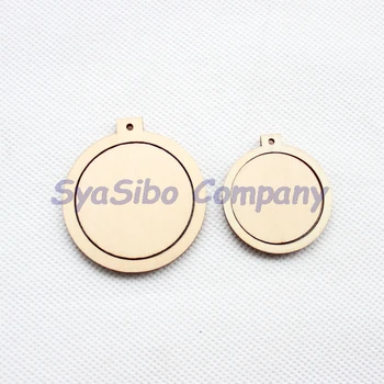 

(10pcs each) 38mm & 50mm Blank Wood Circle Ornaments Frame Rustic Disc -CT1503