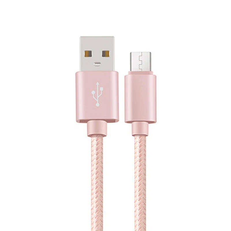 Micro USB кабель 1 м 2 м 3 м Быстрая зарядка microusb 3,0 A быстрое зарядное устройство Шнур для xiaomi samsung nokia android tablet кабель для мобильного телефона - Color: Pink