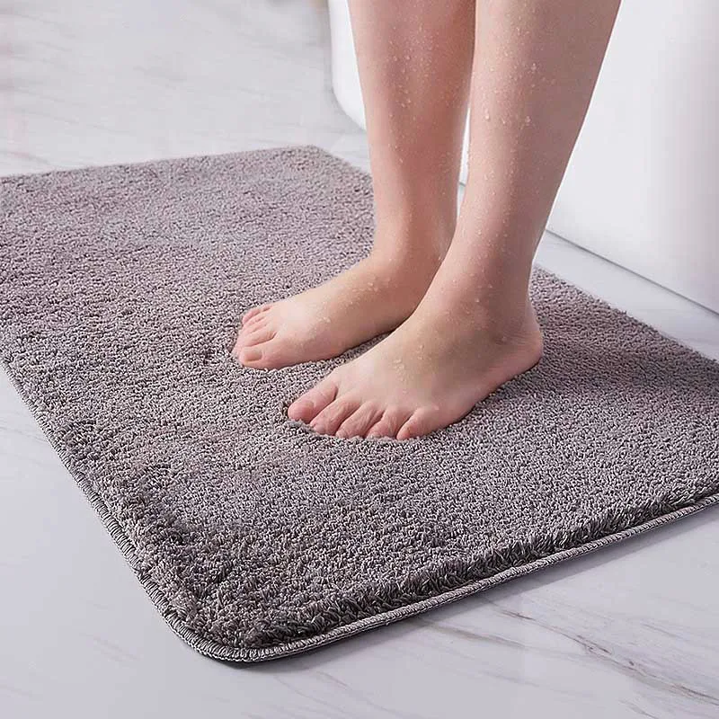 

Indoor Bathroom Non-Slip Rug Set Absorbent Dirt Catcher Rectangle Floor Mats Feet Soft Microfiber Home Carpet Anti-Skid Bath Mat