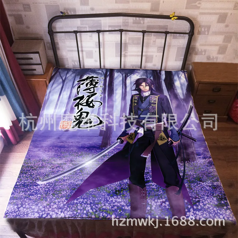 120*200 см японское аниме Hakuouki Shinsengumi Kitan фланелевое одеяло кровать Mantas банное
