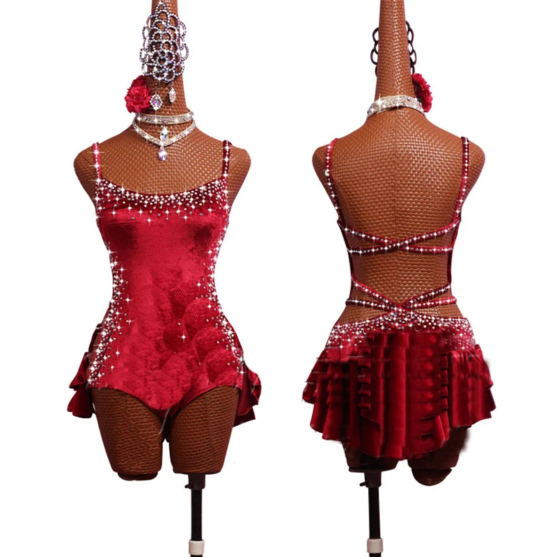 2018-Latin-Dance-Dresses-For-Women-S-L-Milk-Silk-Lace-Sexy-Salsa-Fringe-Skirt-Evening3