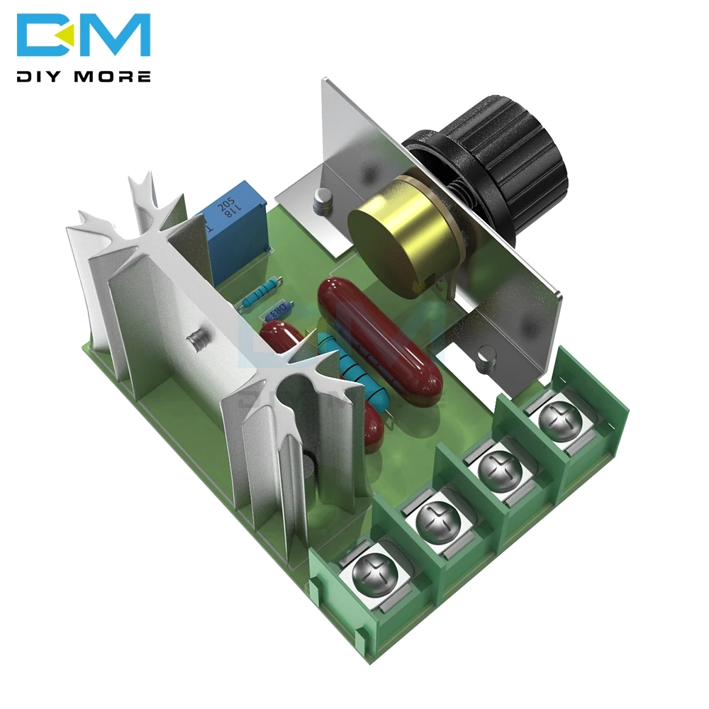 

AC 220V 2000W SCR Voltage Regulator Dimming Dimmers Speed Controller Thermostat Electronic Voltage Regulator Module