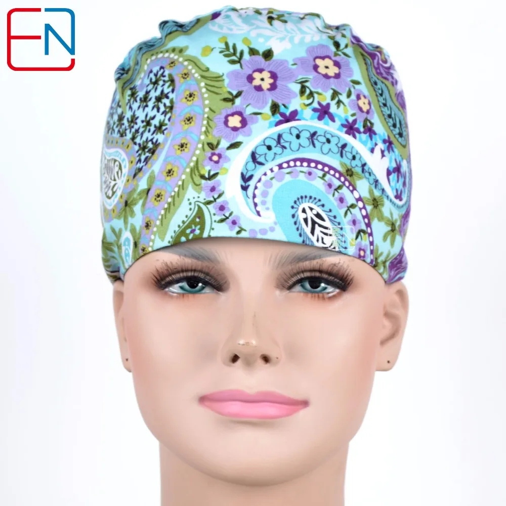 Buy Hennar Printing Nurse Surgical Hats Gray Women 100