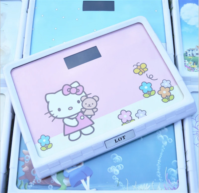

The new cartoon scale USB LCD Digital Display Weight Weighing Floor Electronic Smart Balance Body Household scale A