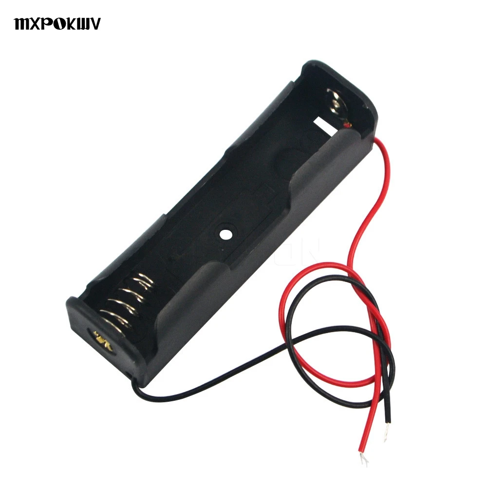 1Pcs Black 18650 Battery Holder 3.7V Clip Holder Box Case For