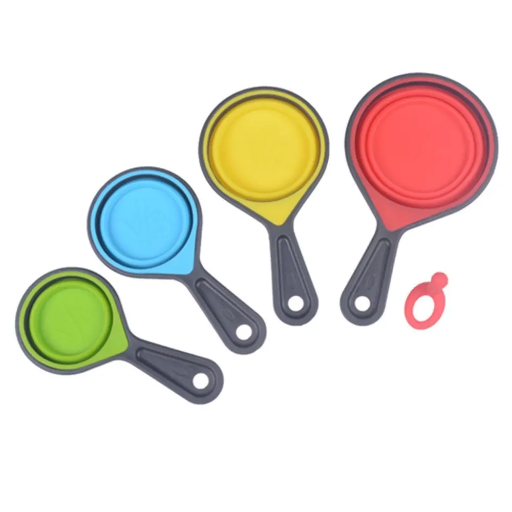 Silicone Measuring Cups Set Collapsible BPA Free Kitchen Utensils Silicone Measuring Cups Set Collapsible BPA Free Kitchen Utensils
