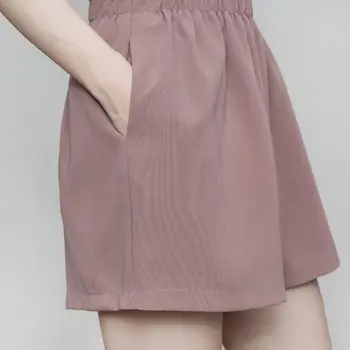 

Pocket Skirt Shorts For Women Ruffles High Waist Summer Wide Leg Shorts A-line Shorts Casual Loose Solid Cortos Mujer