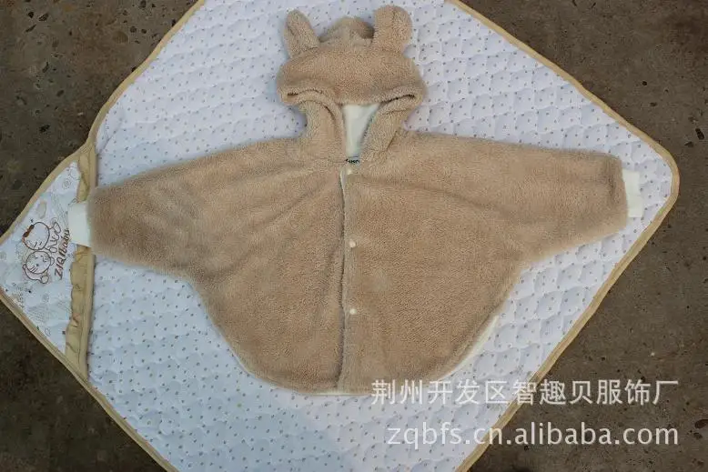 baby Cloak children cape outerwear clothing coat thickened chaise velvet hoodie romper warm Poncho thermal jacket outwear baby jacket